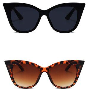 Retro Cat Eye Sunglasses UV400 Protection Lightweight Frame Small Face